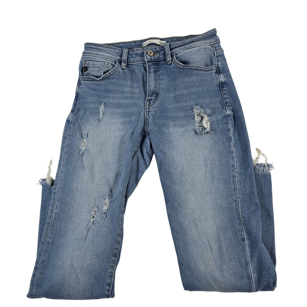 KanCan Jeans‎ Womens Size 25 Distressed Cropped High Rise Denim Pants